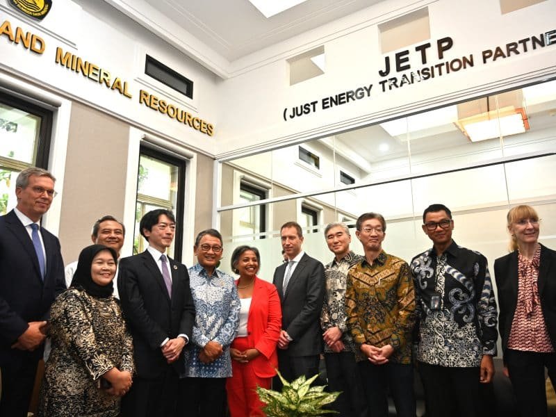 Anuncio del Just Energy Transition Partnership en Indonesia.