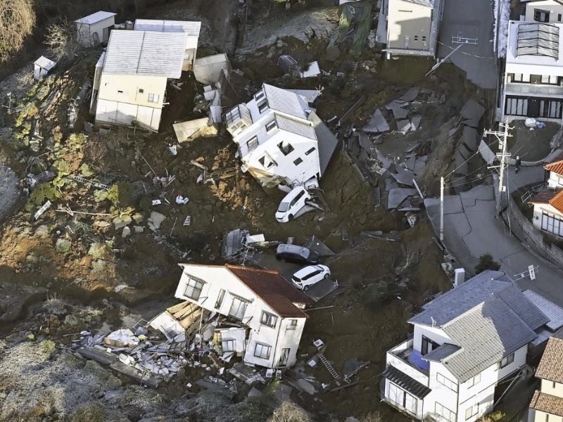Así quedaron algunas viviendas, tras el sismo de magnitud 7,6.