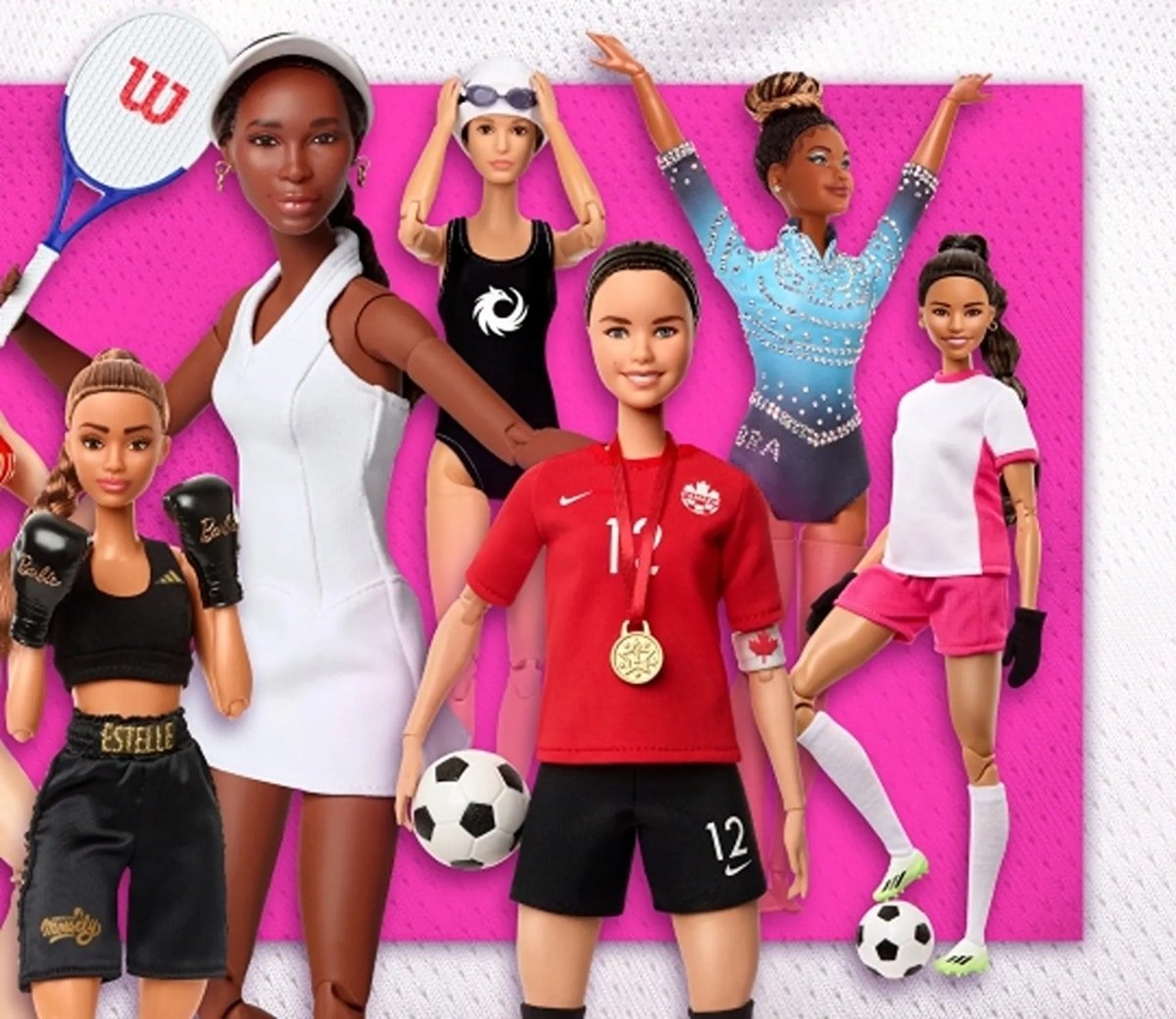 Mattel homenajea a estas nueve deportistas con estas Barbies.