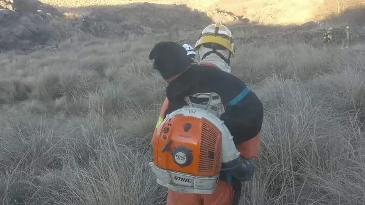 Un bombero cargó a un perro durante horas en pleno incendio en las sierras cordobesas.