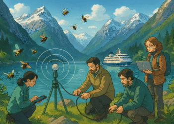 Escuchan abejas con IA para monitorear la salud de la biodiversidad y se embarcan a registrar por primera vez polinizadores en la Patagonia Austral 