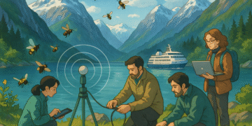 Escuchan abejas con IA para monitorear la salud de la biodiversidad y se embarcan a registrar por primera vez polinizadores en la Patagonia Austral 
