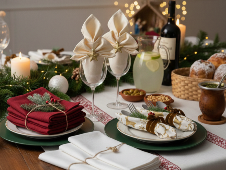 Servilletas de tela: la tendencia que se impone en esta Navidad