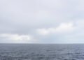Nubes de tormenta sobre el océano Pacífico, donde El Niño alcanzará temperaturas récord según la Met Office.
