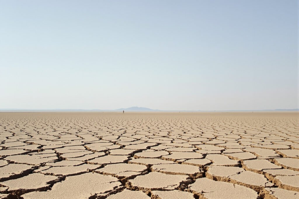 Tierra agrietada por la sequía, símbolo de la desertificación que enfrentan los países del Sur global.