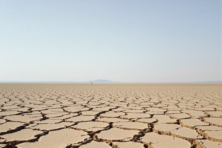 Tierra agrietada por la sequía, símbolo de la desertificación que enfrentan los países del Sur global.