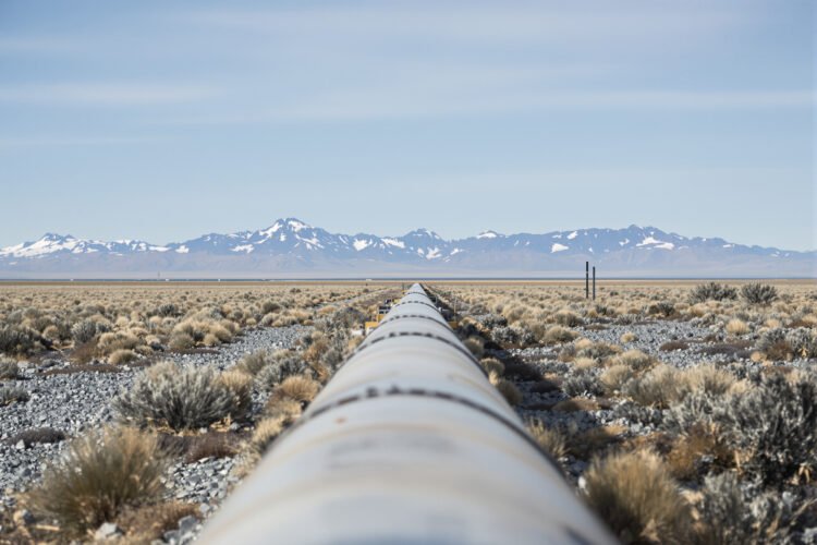Infraestructura de gas en la Patagonia argentina, región clave para el desarrollo de Vaca Muerta.