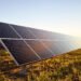Paneles solares en un campo de España bajo el sol del mediodía, símbolo del récord de generación renovable.
