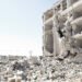 Grietas en edificio tras terremoto en zona urbana de Granada, España.