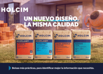Holcim renueva el diseño de sus bolsas de cemento: colores, QR y menos tinta