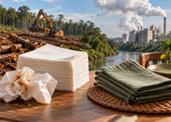 ¿Es mejor usar servilletas de tela? El impactante costo ambiental de las de papel