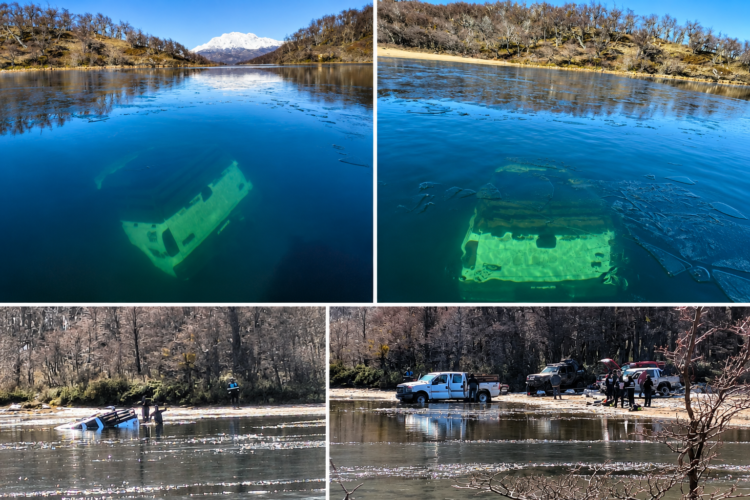 Camioneta hundida en Lago La Plata: 36 días sin respuesta oficial