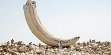 Excavación de fósiles en yacimiento paleontológico, similar al sitio donde se halló el colmillo de mastodonte en San Pedro.