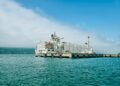 Infraestructura submarina en aguas costeras de China, donde se instalan centros de datos bajo el mar.