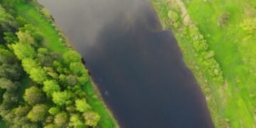 Vista aérea de bosque tropical atravesado por río, ecosistema que la ONU busca proteger con las metas 2030.