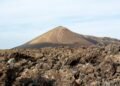 Paisaje volcánico en La Palma, isla del volcán Tajogaite en Canarias.
